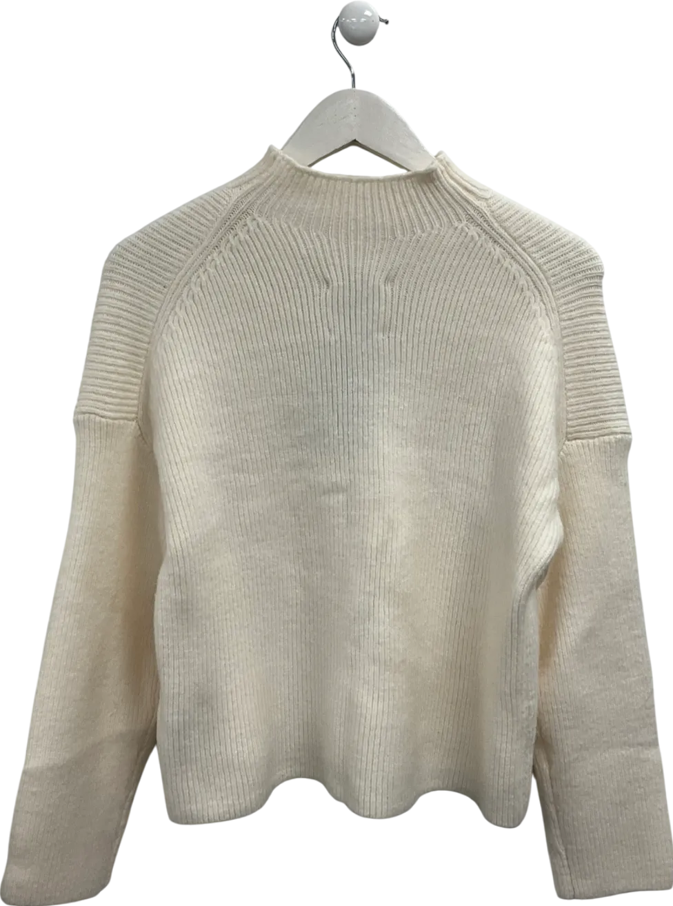 Abercrombie & Fitch Cream Ribbed Knit Jumper UK S