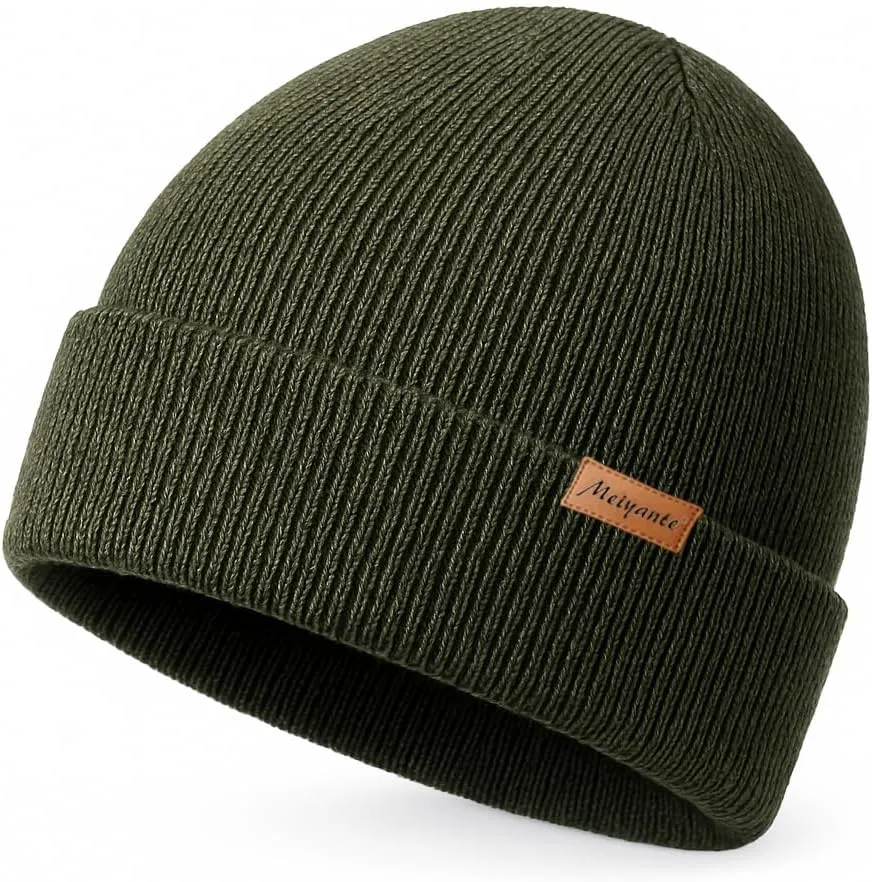 Beanie Hats for Men & Women - Warm Stocking Caps for Men & Women, Cuffed Knit Thermal Hats, Gift for Him & Her