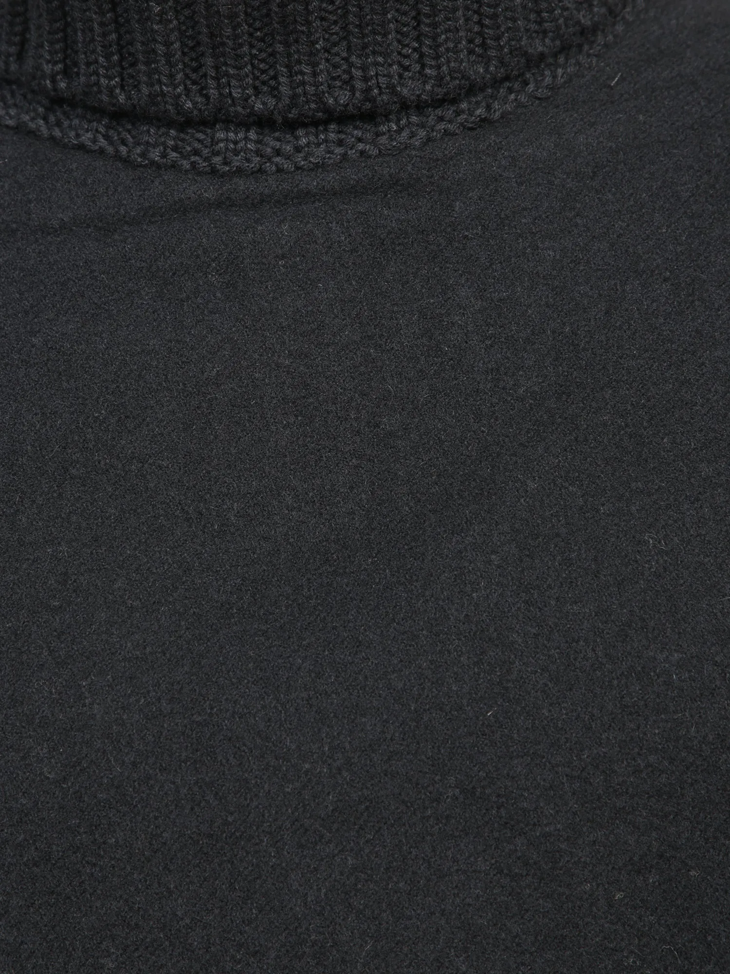 Black Wool Silk Fringes Cape