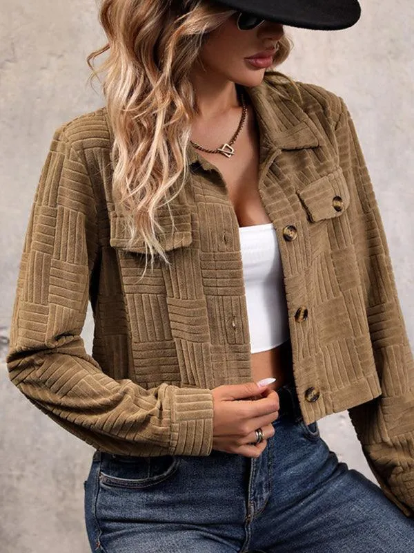 Chic Corduroy Jacket: Cozy Style for Autumn and Winter Fashion