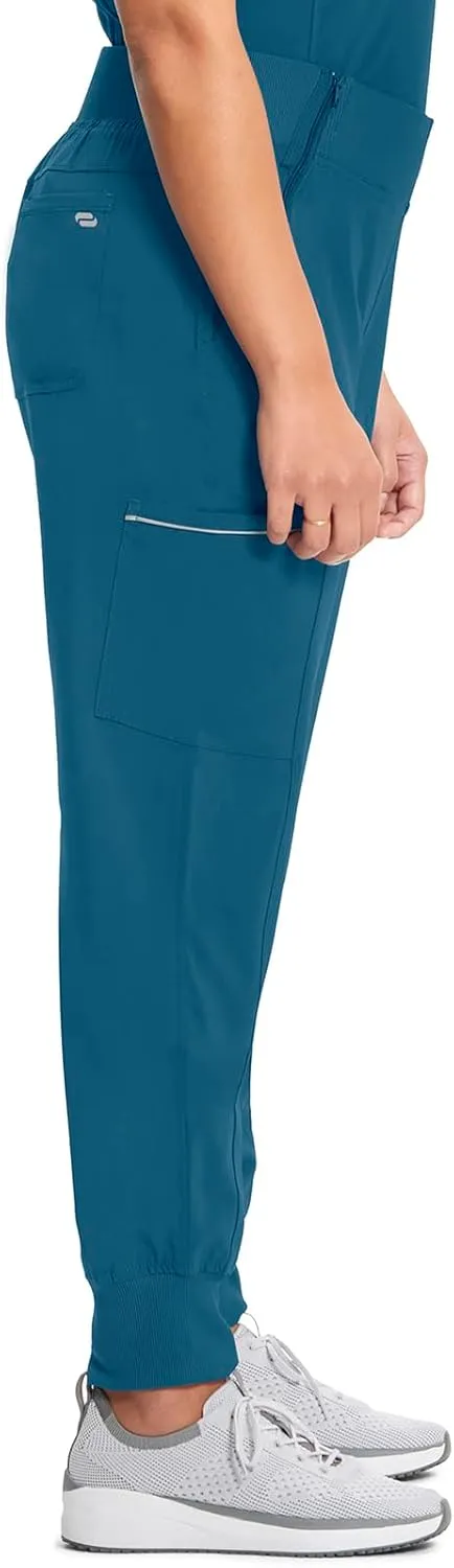 Infinity Women's Scrub Jogger Pants Mid Rise Bottoms with 5 Pockets, Moisture Wicking & 360 Stretch Fabric - CK110A