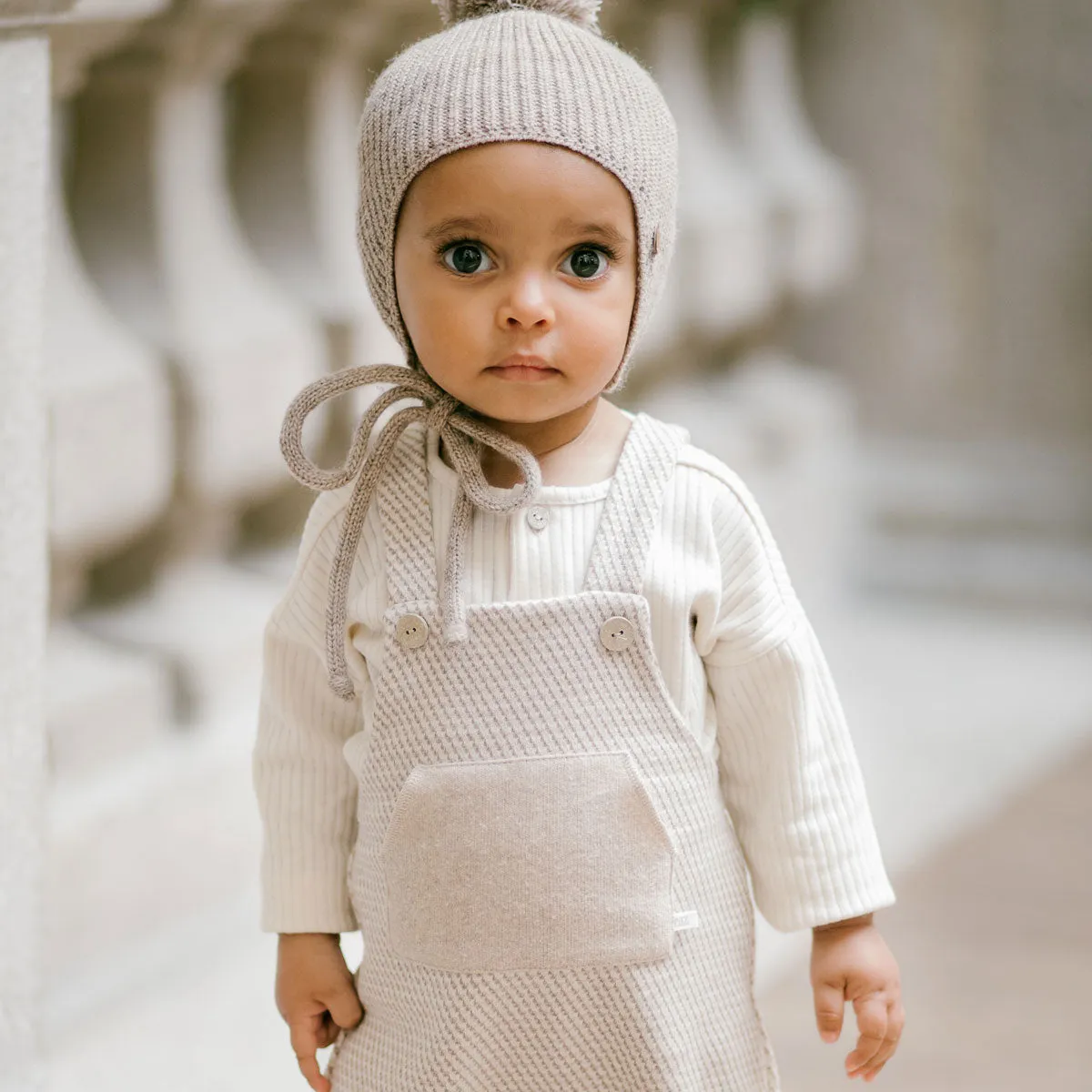 Ivory Knit Ribbed Sweater