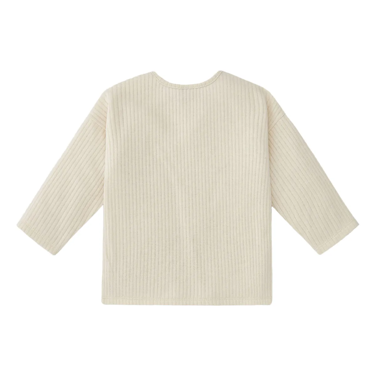 Ivory Knit Ribbed Sweater