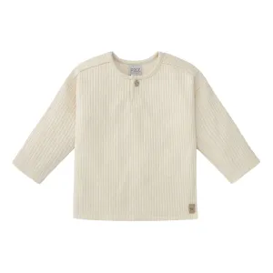 Ivory Knit Ribbed Sweater