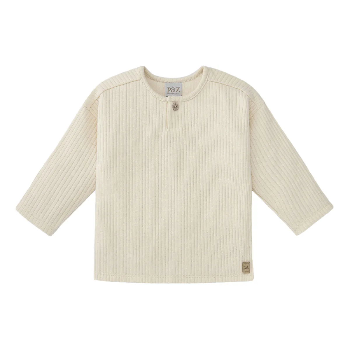 Ivory Knit Ribbed Sweater