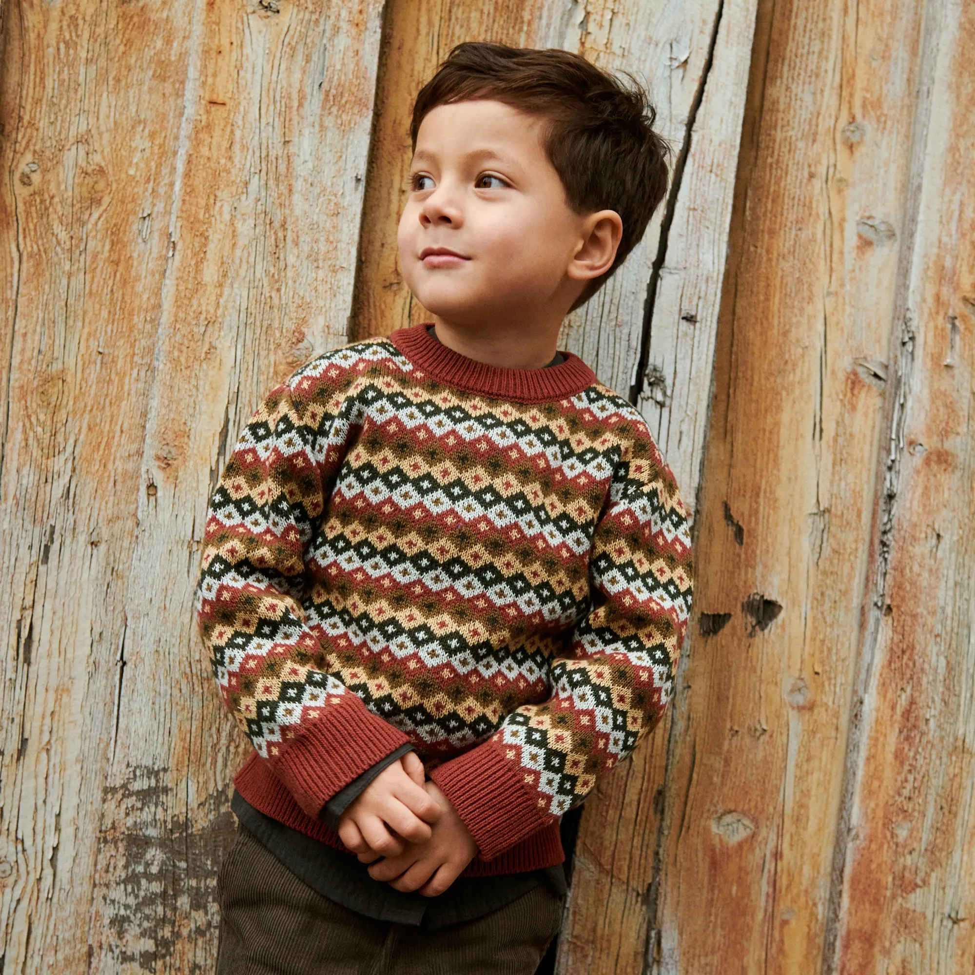Jacquard Pullover Elias - multi red